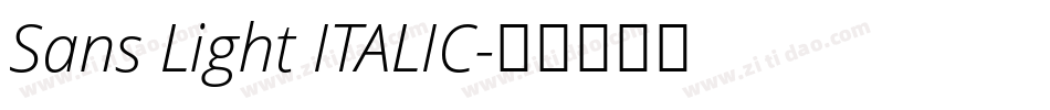 Sans Light ITALIC字体转换
